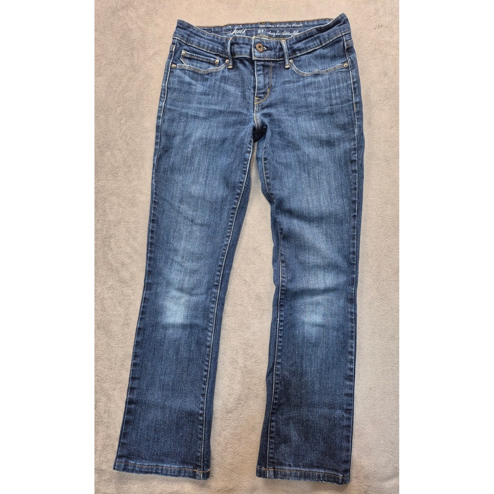 Levis Demi Curve Womens 27x32 Skinny Bootcut Jeans Medium Wash Stretch Y2K